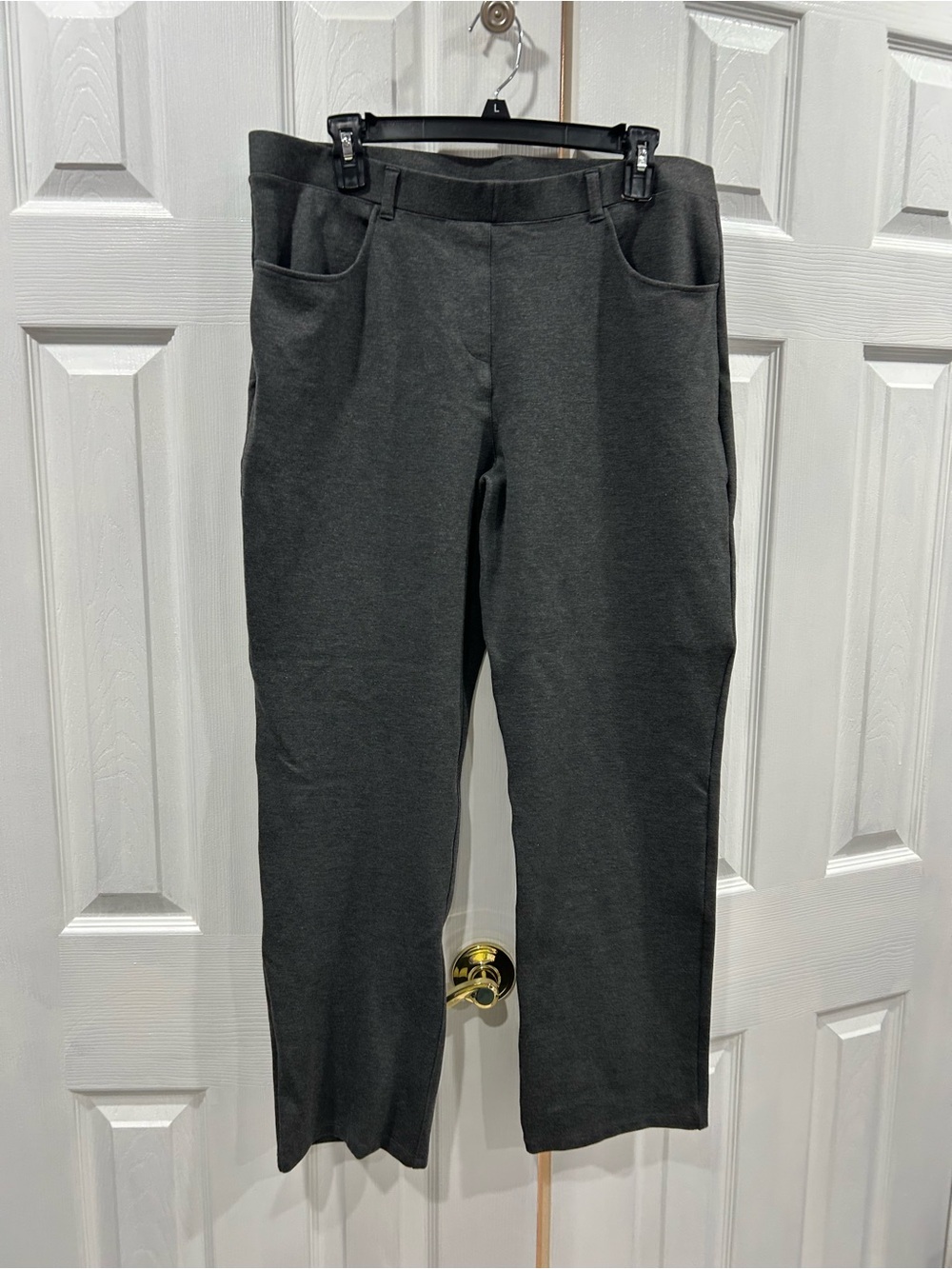 Quince Dark Gray Stretch Casual Pants